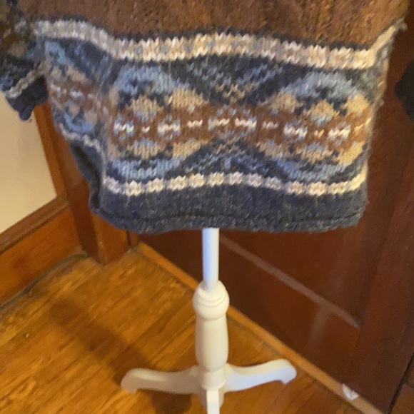 🐑 Best Authentic Innovative True Mark Vintage Brown, Blue & Tan Sweater 🐑 - Picture 4 of 8